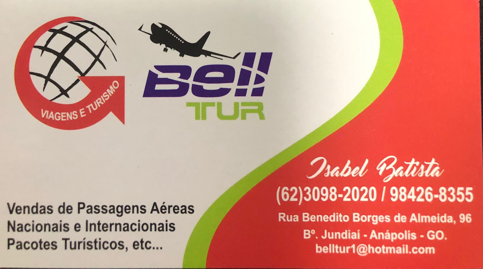 AGNCIA DE TURISMO BELL TUR - CUNHADA IZABEL - (62) 98426-8355