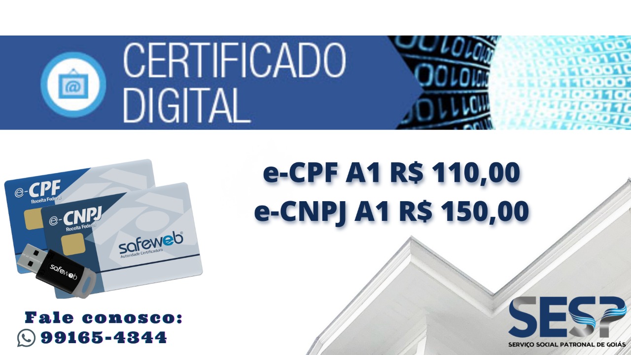 Certificado digital e-CNPJ A1 ou A3